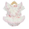 Baby Girl Pink Cream Floral Romper with Shirt "MYD2248"