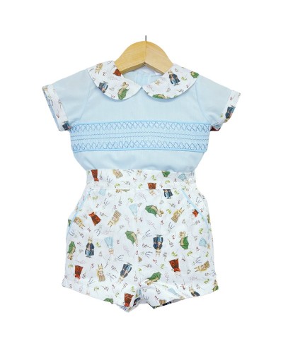 Baby Boy Blue Animal Print...