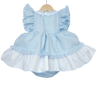Baby Girl Blue Puff Ball Dress with Pants "MYD2249"