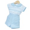 Baby Boy Blue Shorts with Smocked Shirt "MYD2250"