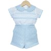 Baby Boy Blue Shorts with Smocked Shirt "MYD2250"
