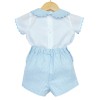 Baby Boy Blue Shorts with Smocked Shirt "MYD2250"