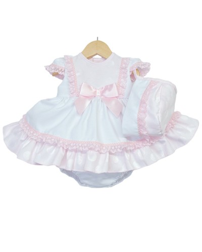 Baby Girl White Pink Puff...