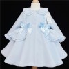 Baby Girls Blue Coat Wool Like Fabric "MYD883 B"