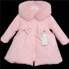 Baby Girls Puff Coat Fur Trim Hood "MYD403 Pink"