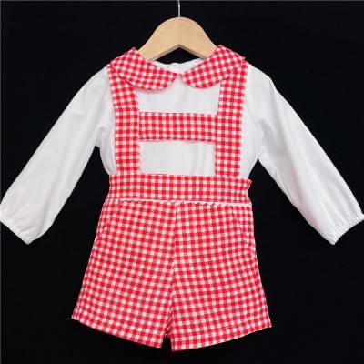 Baby Boys Gingham Outfit "MYD822 Red"