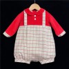 Baby Boys Checked Bodysuit "MYD158 Red/Grey"