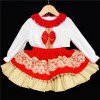 Baby Girls Skirt and Blouse Set "2061 Red/Camel"