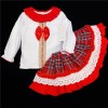 Baby Girls Skirt and Blouse Set "2060 Red/Tartan"
