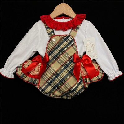 Baby Girls Checked Romper Set "2053"