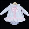Baby Girls Pink Floral Waffle Dress Set "MYD501P"