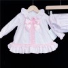 Baby Girls Pink Floral Waffle Dress Set "MYD501P"