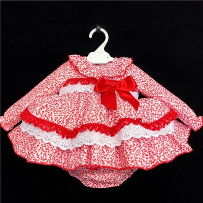 Baby Girls Floral Puff Ball Dress "MYD500 Red"