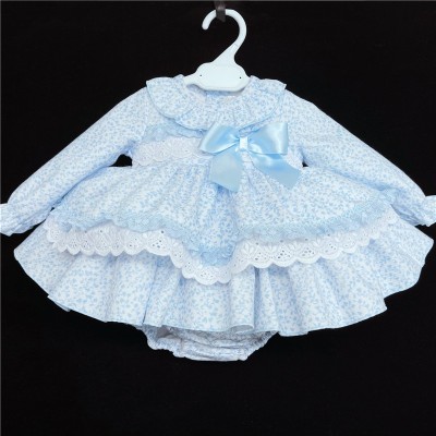 Baby Girls Floral Puff Ball Dress "MYD500 Blue"