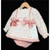 Baby Girls Bunny Print Dress Set "MYD226 Pink"