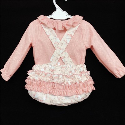 Baby Girls Bunny Print Romper Set "MYD229 Pink"