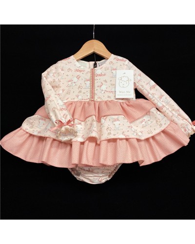 Baby Girls Bunny Print Puff...