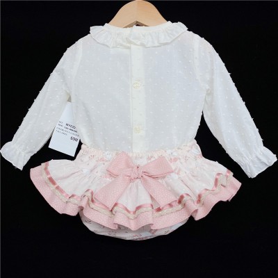 Baby Girls Jam Pants Set "MYD227 Cream Pink"