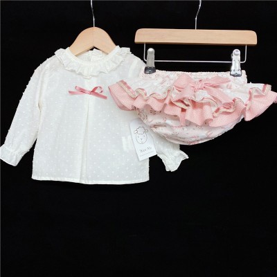 Baby Girls Jam Pants Set "MYD227 Cream Pink"