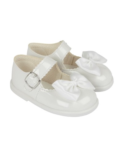 Baby Girls Patent Bow Hard...