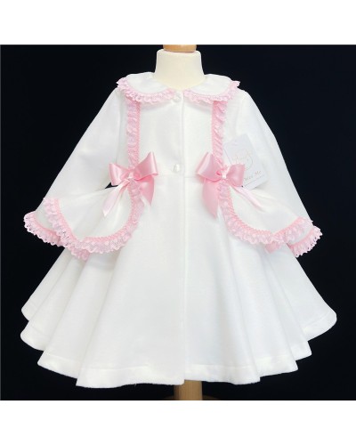 Baby Girls Cream Coat Wool...