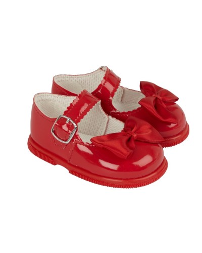 Baby Girls Patent Bow Hard...