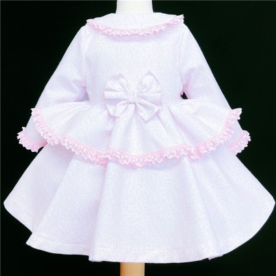 Baby Girls Pink Floral Waffle Puff Jacket "MYD806P"