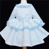 Baby Girls Blue Floral Waffle Puff Jacket "MYD806B"