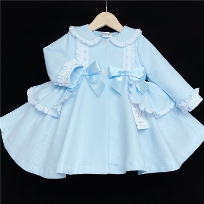 Baby Girls Blue Waffle Puff Jacket "MYD836B"