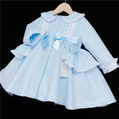 Baby Girls Blue Waffle Puff Jacket "MYD836B"