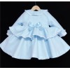 Baby Girls Blue Waffle Puff Jacket "MYD836B"