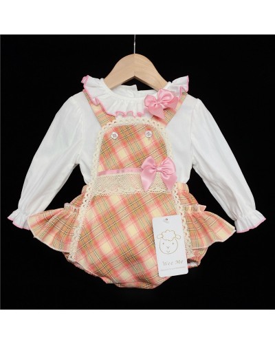Baby Girls Beige Checked...