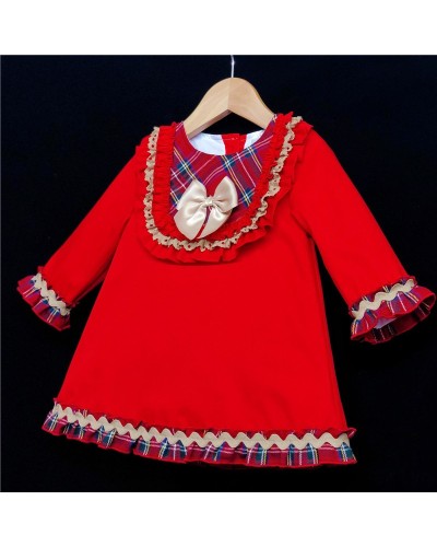Baby Girl Red A Line Dress...