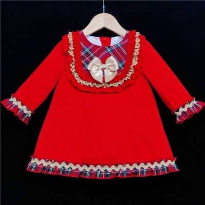 Baby Girl Red A Line Dress "2046 Red"