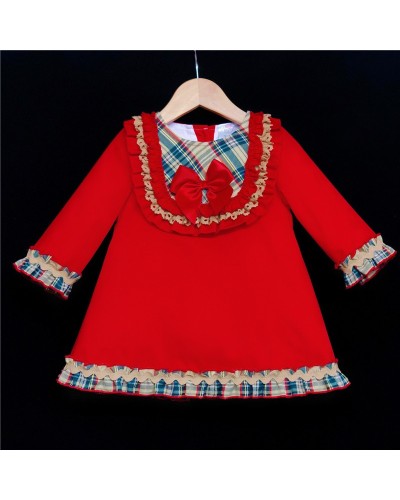 Baby Girl Red A Line Dress...