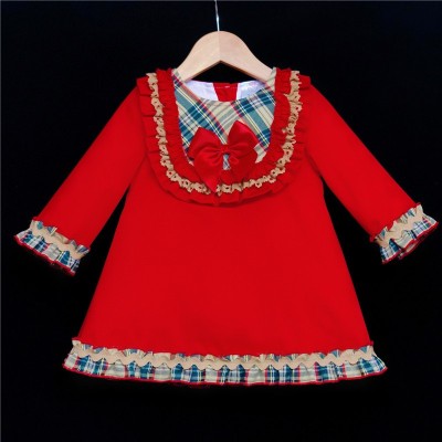 Baby Girl Red A Line Dress "2046 Beige"