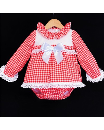 Baby Girls Red Checked A...