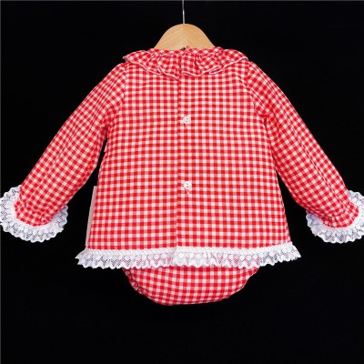 Baby Girls Red Checked A Line Dress Set "MYD820"