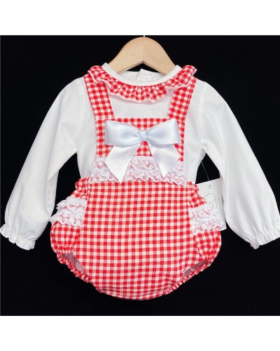 Baby Girls Red Checked...