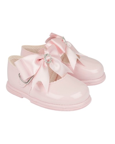 Baby Girls Patent Bow &...