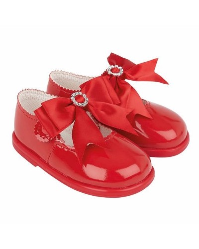 Baby Girls Patent Bow &...