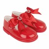 Baby Girls Patent Bow & Diamante Hard Sole Shoes "H035 Red"