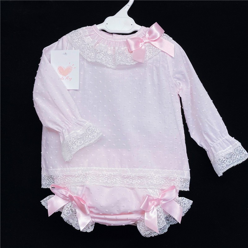 Baby Girls Pink Top with Shorts Outfit "LM106"