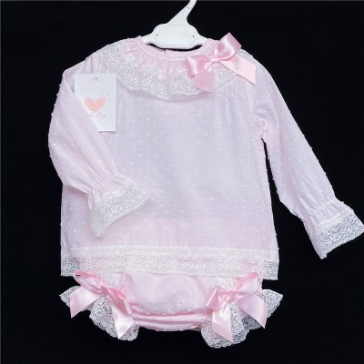 Baby Girls Pink Top with Shorts Outfit "LM106"