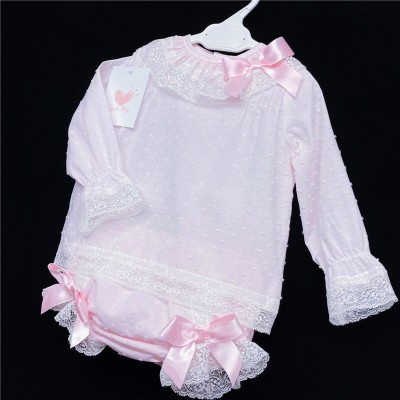 Baby Girls Pink Top with Shorts Outfit "LM106"