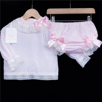 Baby Girls Pink Top with Shorts Outfit "LM106"