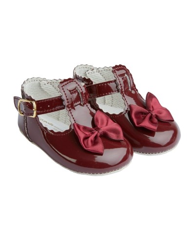 Baby Girls T-Bar & Bow...