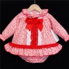 Baby Girls Red Floral Waffle Dress Set "MYD501R"