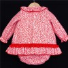 Baby Girls Red Floral Waffle Dress Set "MYD501R"