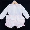 Baby Girls Pink Waffle Shorts Set with Blouse "MYD830P"